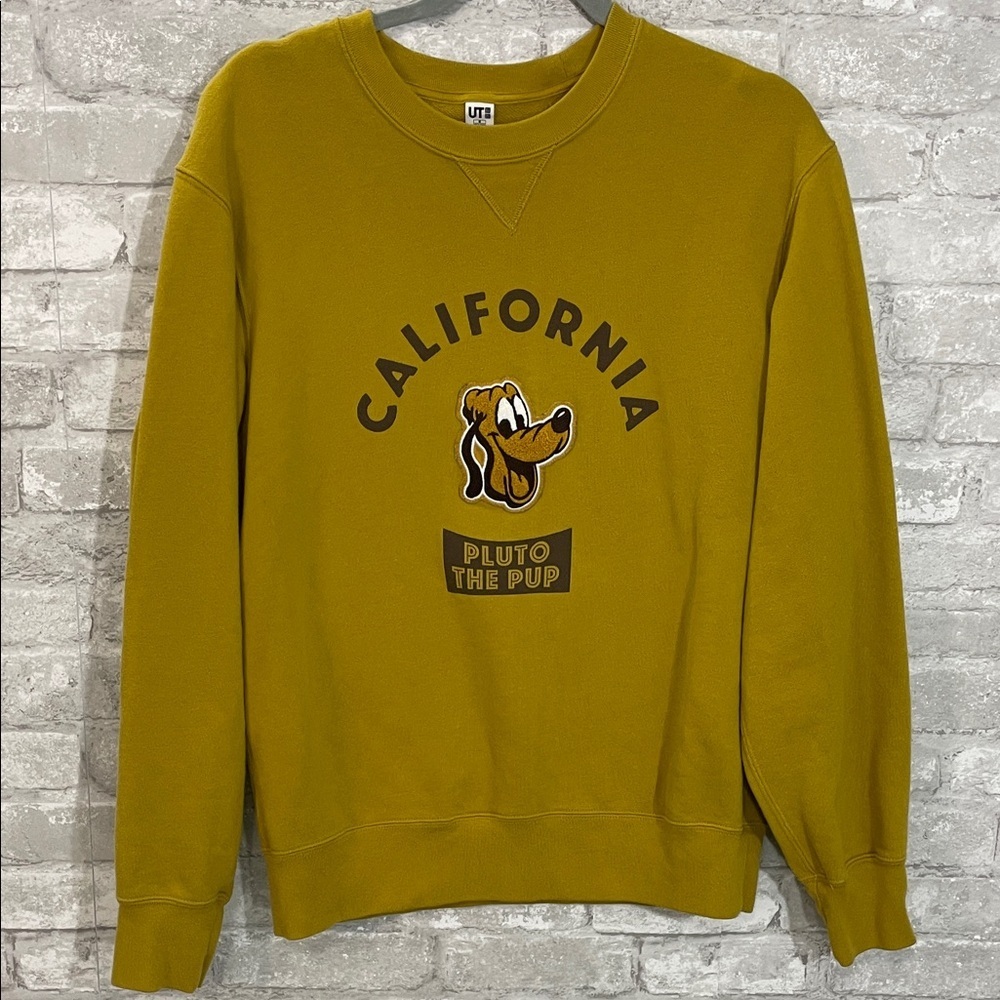 Disney Men's Mustard Crewneck Sweater